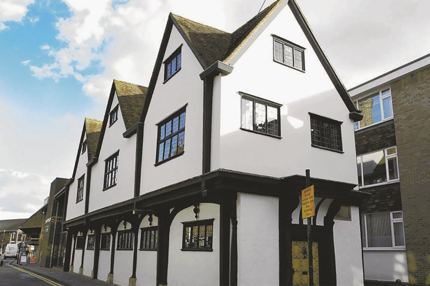 A Tudor-style building — the starting point for a bespoke decoration commission
