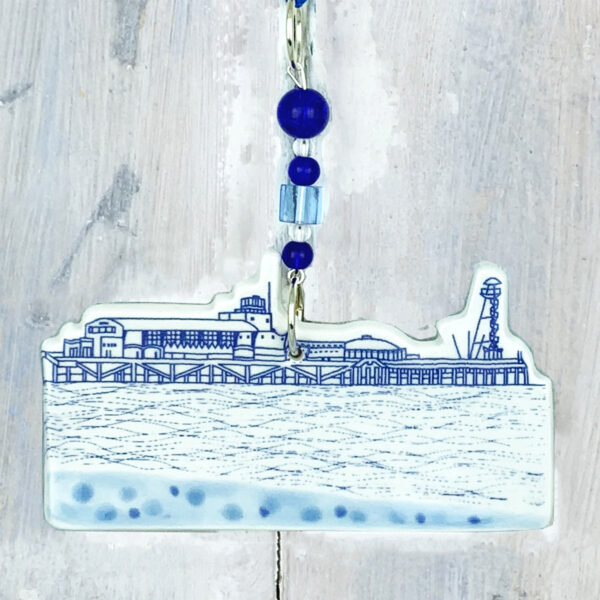 Blue Bournemouth Pier hanging decoration