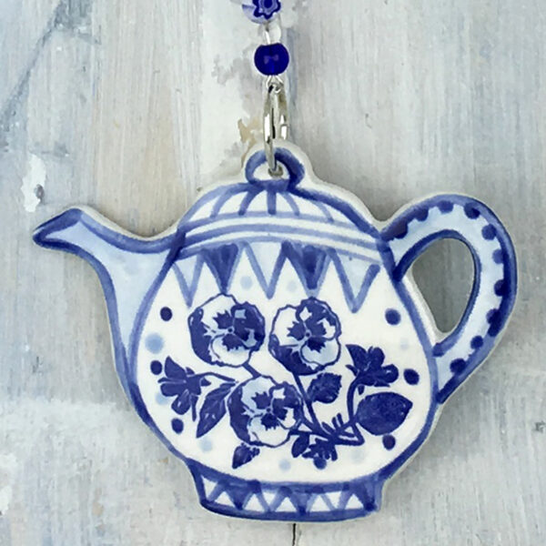 blue Shaw House teapot decoration