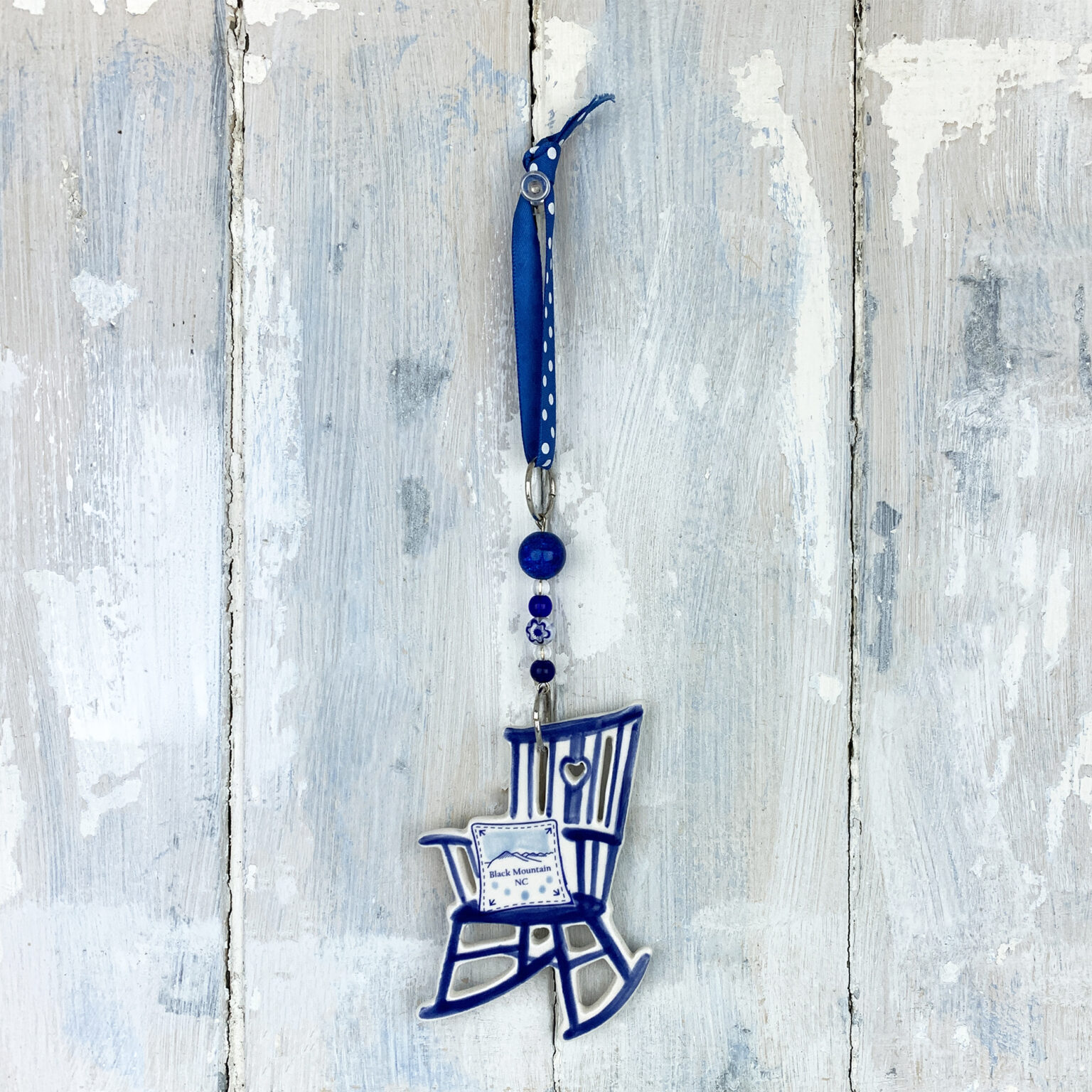 Blue Black Mountain North Carolina Rocking Chair hanging decoration