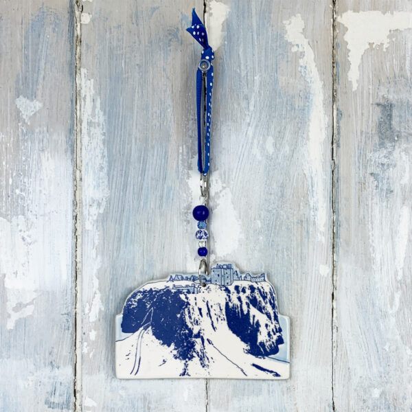 Blue Dunnottar Castle hanging decoration - Image 2