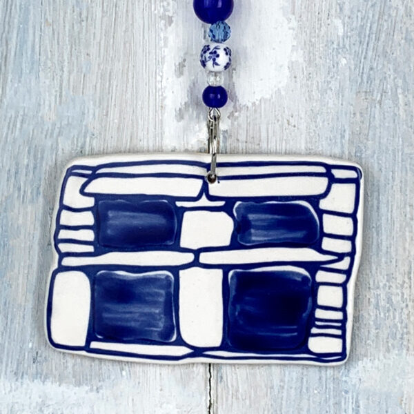 Blue Skara Brae Orkney hanging decoration