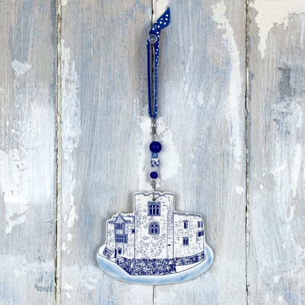 Blue Tamworth Castle hanging decoration - Image 2