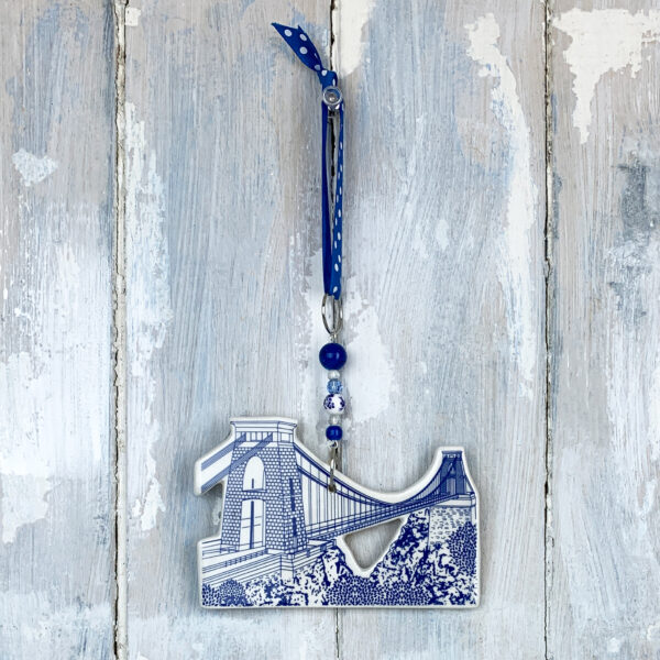 Blue Clifton Suspension Bridge hanging decoration - Image 2