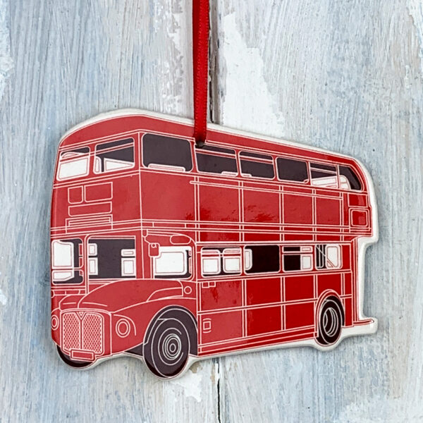 Red London Bus hanging decoration