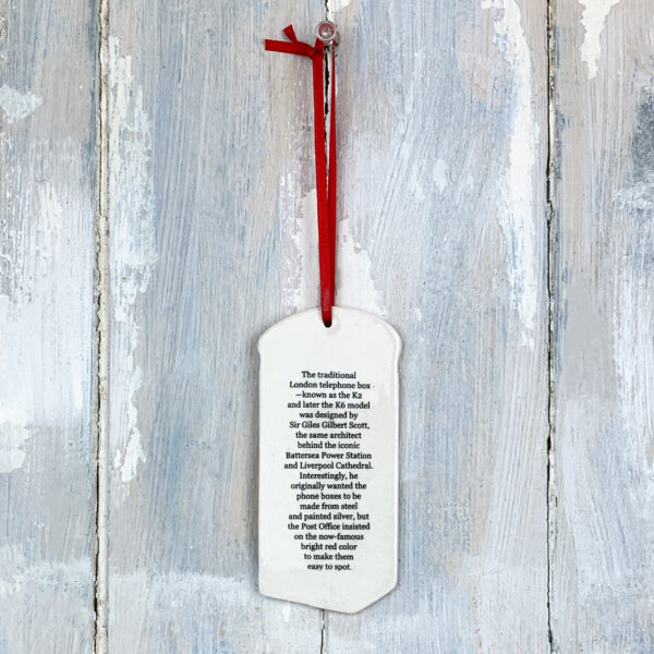 Red London Phone Box hanging decoration - Image 3