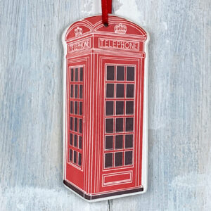 Red London Phone Box hanging decoration