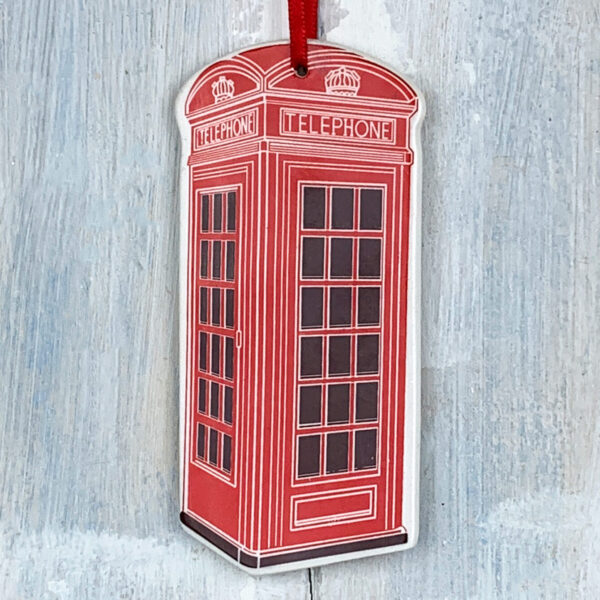 Red London Phone Box hanging decoration