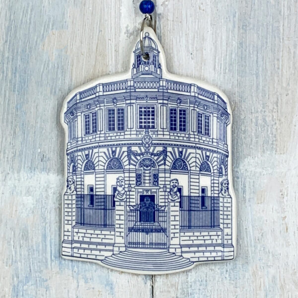 Blue Sheldonian Theatre hanging decoration