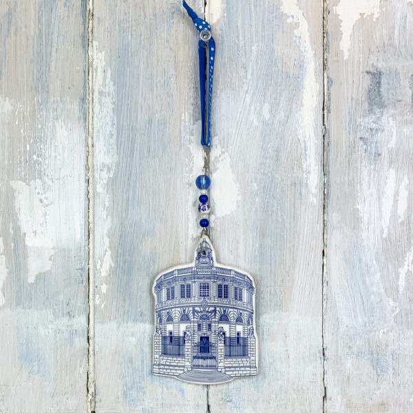 Blue Sheldonian Theatre hanging decoration - Image 2