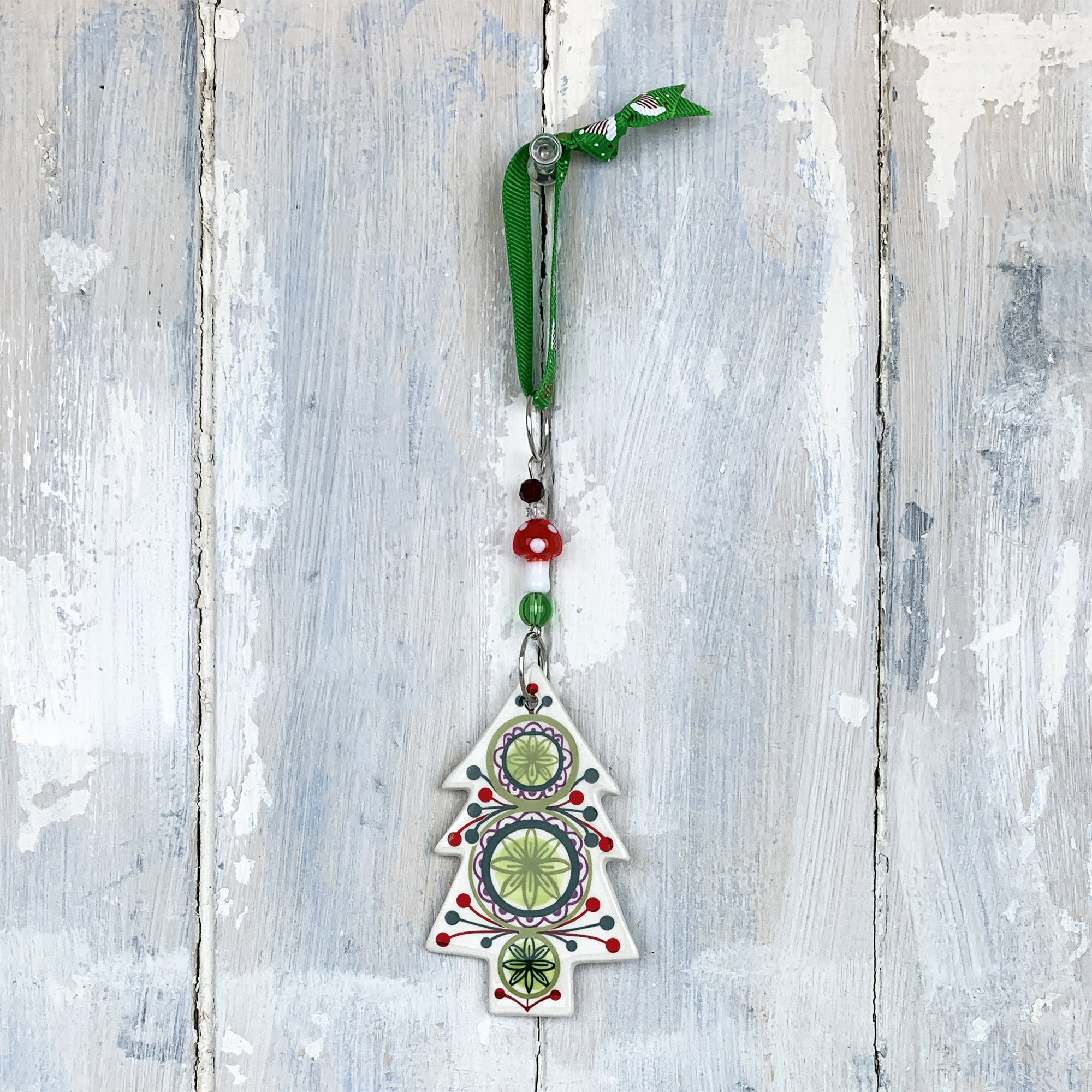 Multi-colour Christmas Tree 2025 decoration. Handmade in the UK - Image 2