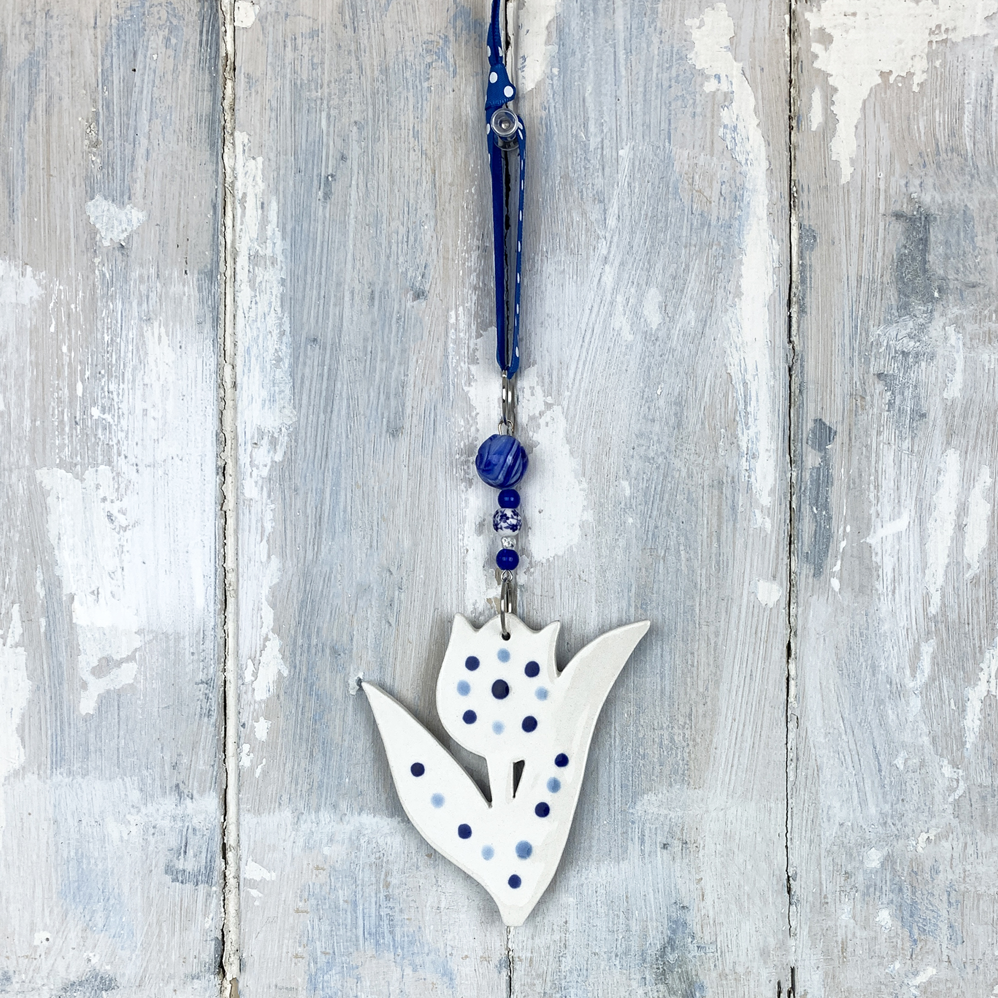 Blue Tulip No. 1 decoration. Handmade in the UK - Image 4