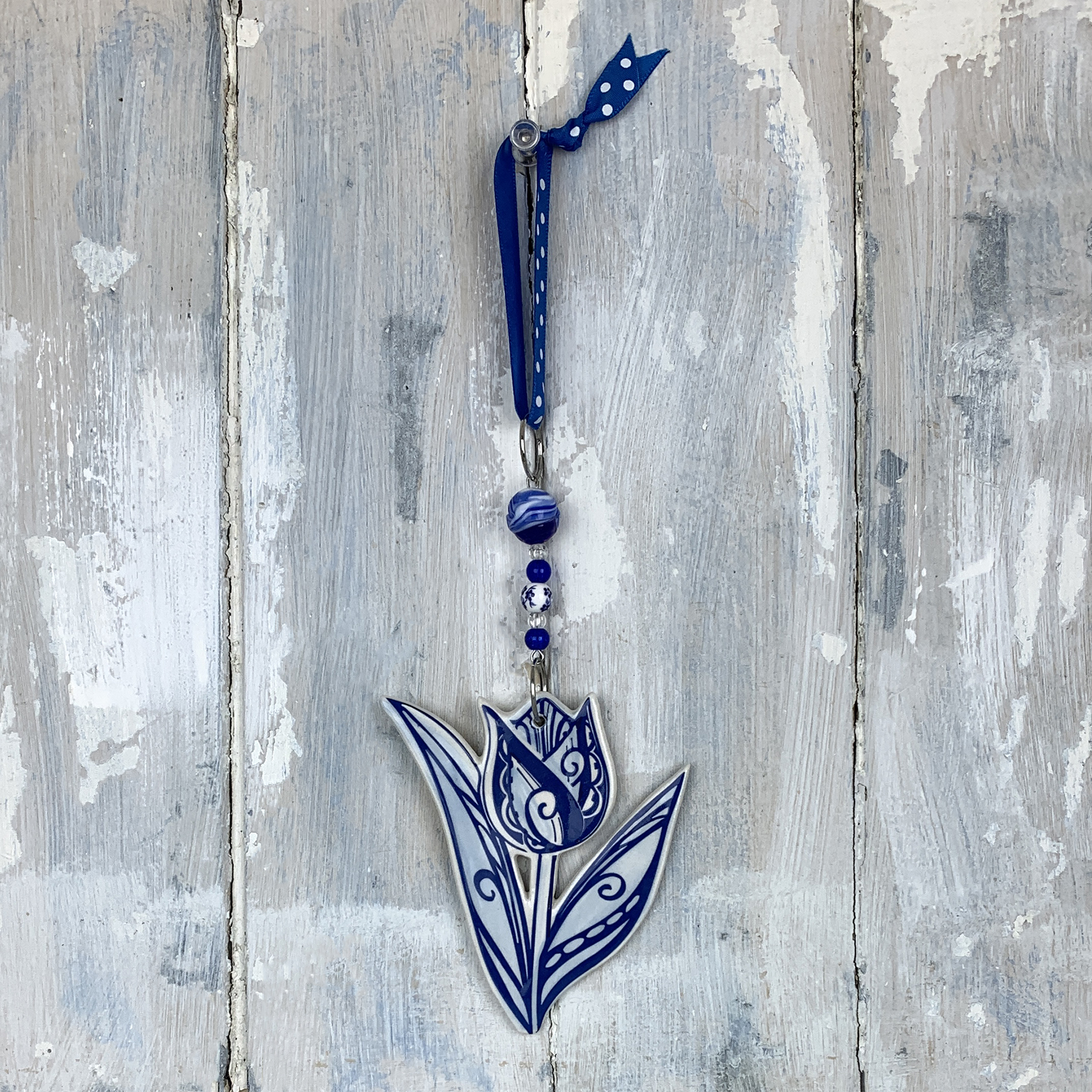 Blue Tulip No. 1 decoration. Handmade in the UK - Image 3