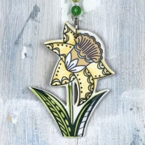 Multi-colour Daffodil decoration. Handmade in the UK