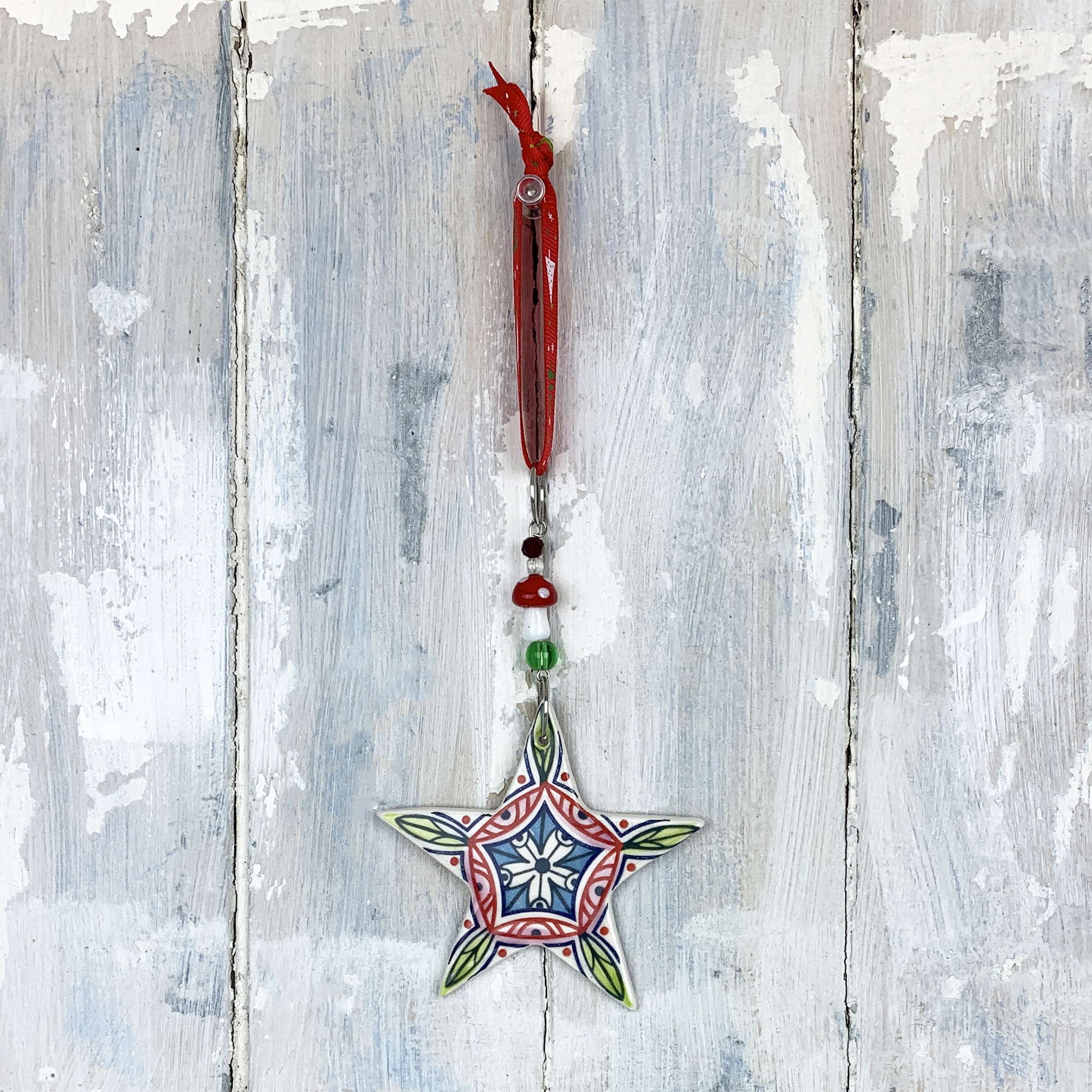 Multi-colour Christmas Star 2026 decoration. Handmade in the UK - Image 2