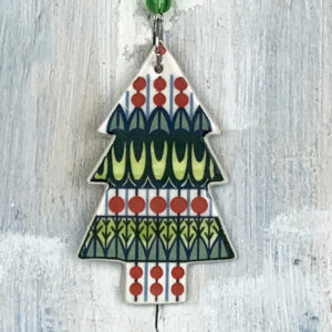 Multi-colour Christmas Tree 2026 decoration. Handmade in the UK