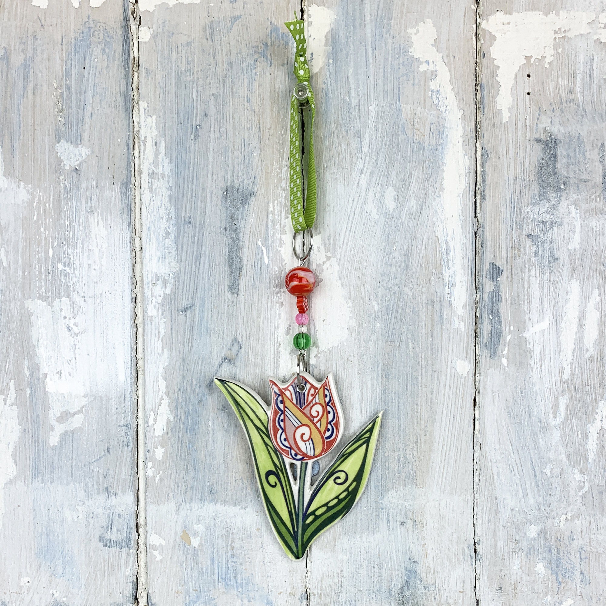Multi-colour Tulip decoration No 1. Handmade in the UK - Image 2