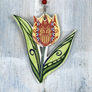 Multi-colour Tulip decoration No 2. Handmade in the UK