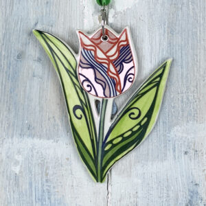 Multi-colour Tulip decoration No 4. Handmade in the UK