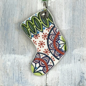 Multi-colour Christmas Stocking 2026. Handmade in the UK